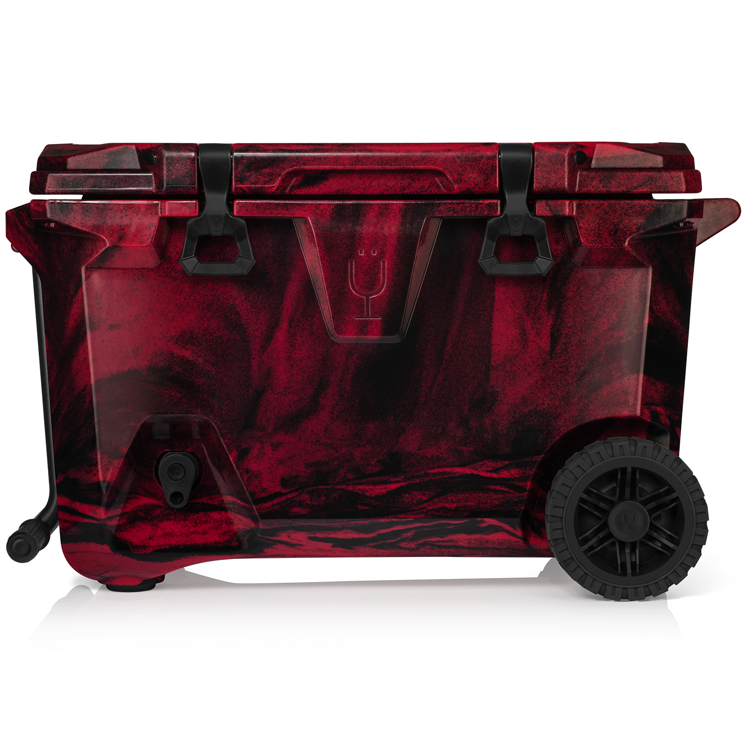 BrüMate BrüTank 55-Quart Rolling Cooler - Red & Black Swirl - View 1