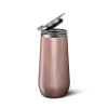 BrüMate Champagne Flute 12oz - Glitter Rose Gold - View 1