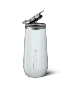 BrüMate Champagne Flute 12oz - Glitter White - View 1