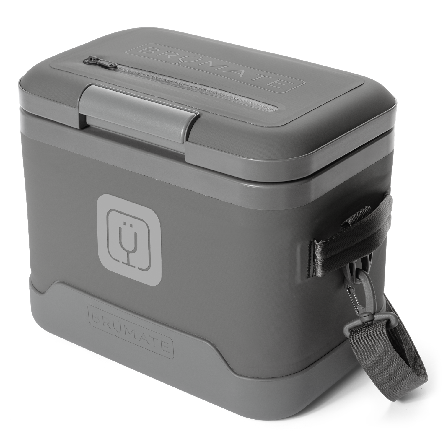 BrüMate MagPack 12-Can Shoulder Sling Soft Cooler - Graphite - Front View