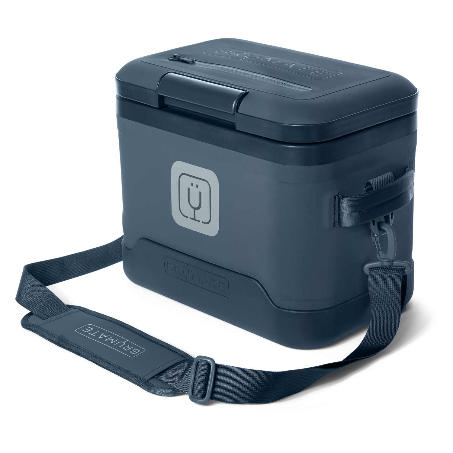 BrüMate MagPack 12-Can Shoulder Sling Soft Cooler - Nightfall Blue - Front Strap View