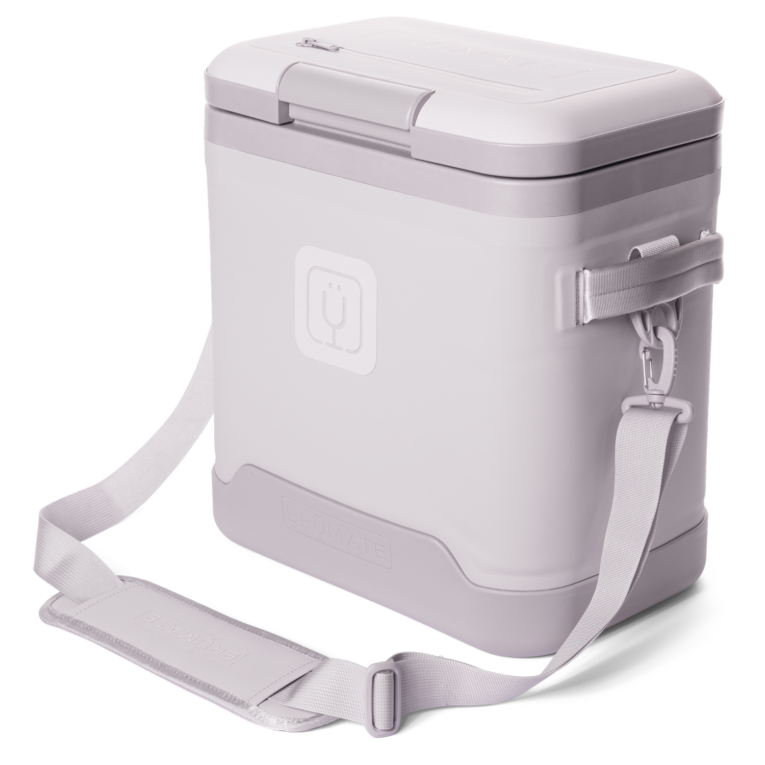 BrüMate MagPack 18-Can Shoulder Sling Soft Cooler - Lilac - Front Strap View